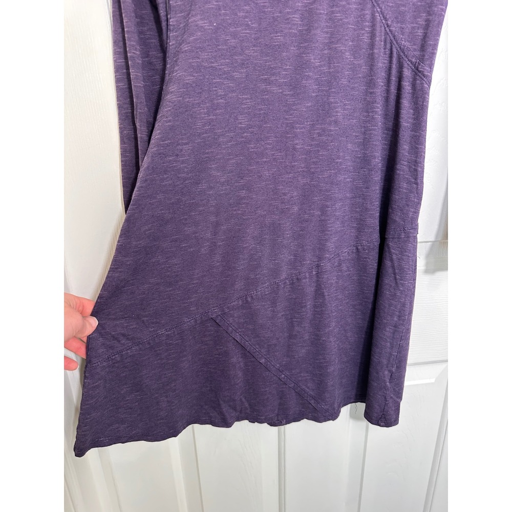 Horny Toad Womens Purple V-Neck Long Sleeve Asymmetrical Seam Knit Dress XS - Picture 2 of 5